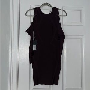 Long sleeve purple dress